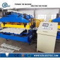 Color Coated Steel Roof Tile Roll Forming Making Machine , Chain Transmission Step Roof Tile Roll Former Machine